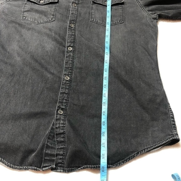 Calvin Klein Faded Black Button Up Shirt Med - Picture 9 of 9